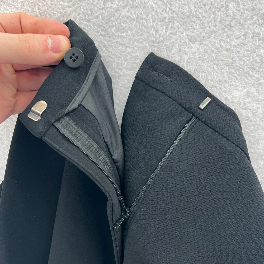 August Max Dress Pants Womens 4 Black‎ 36x27 Pleated Professional Work Suit Pant